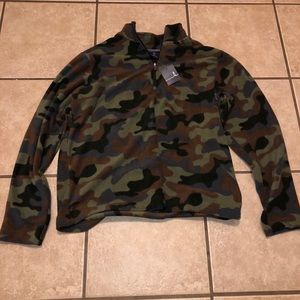 Men’s Lands End Camo Fleece NWT
